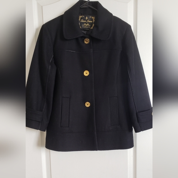 Guess Wool Black Coat Medium - Picture 1 of 6